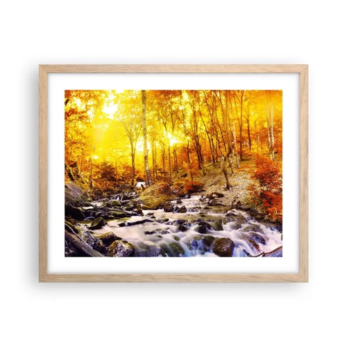 Poster in light oak frame - Stones Set in Gold and Platinum - 50x40 cm