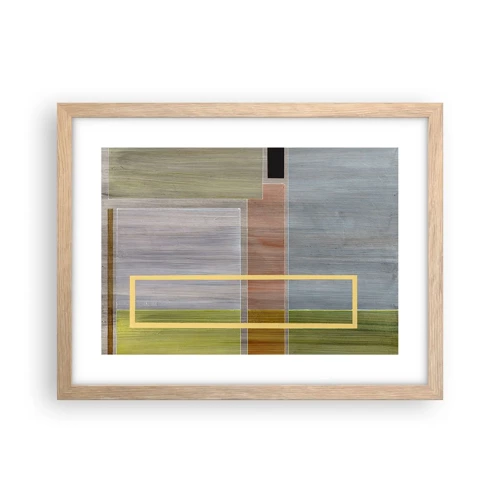 Poster in light oak frame - Straight and Calm - 40x30 cm