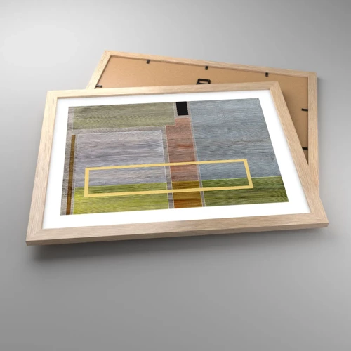 Poster in light oak frame - Straight and Calm - 40x30 cm