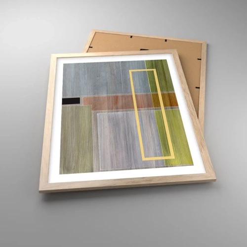 Poster in light oak frame - Straight and Calm - 40x50 cm