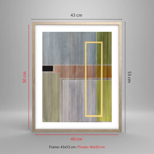 Poster in light oak frame - Straight and Calm - 40x50 cm