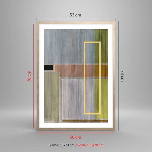 Poster in light oak frame - Straight and Calm - 50x70 cm