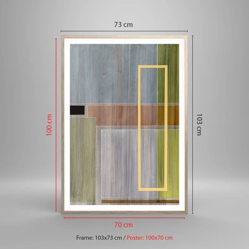 Poster in light oak frame - Straight and Calm - 70x100 cm