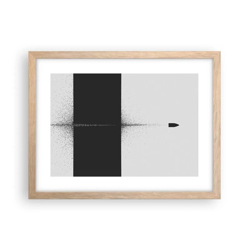 Poster in light oak frame - Straight to the Point - 40x30 cm
