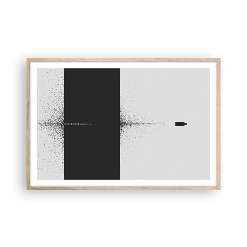 Poster in light oak frame - Straight to the Point - 91x61 cm