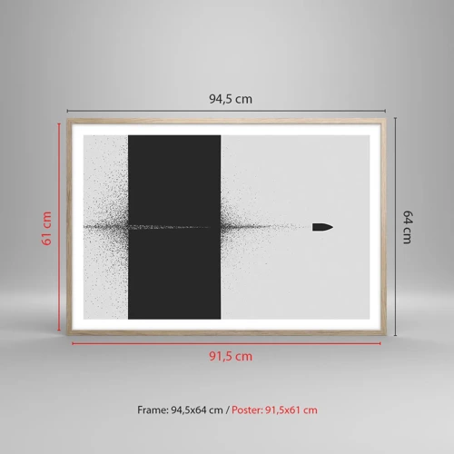 Poster in light oak frame - Straight to the Point - 91x61 cm