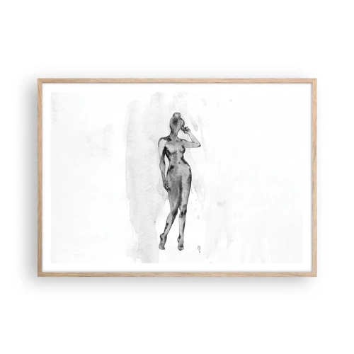 Poster in light oak frame - Study of Ideal of Feminity - 100x70 cm