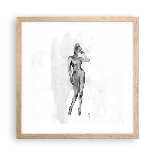 Poster in light oak frame - Study of Ideal of Feminity - 40x40 cm