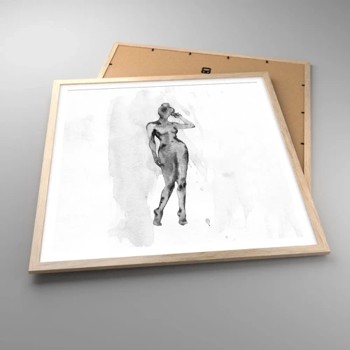 Poster in light oak frame - Study of Ideal of Feminity - 60x60 cm