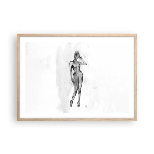 Poster in light oak frame - Study of Ideal of Feminity - 70x50 cm