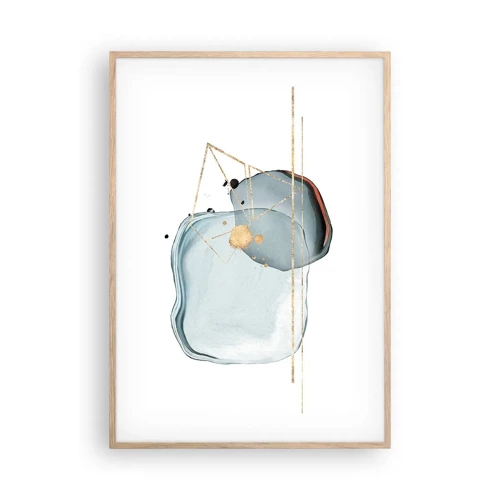 Poster in light oak frame - Study of a Raindrop - 70x100 cm