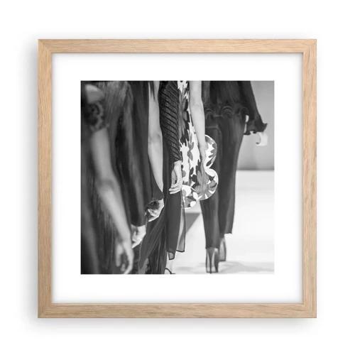 Poster in light oak frame - Stylish Parade - 30x30 cm