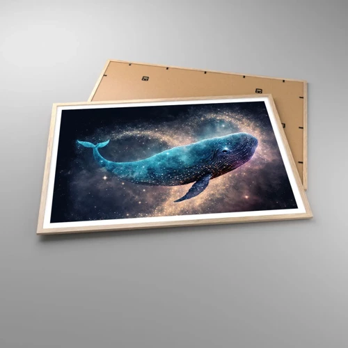 Poster in light oak frame - Such World Exists... - 100x70 cm