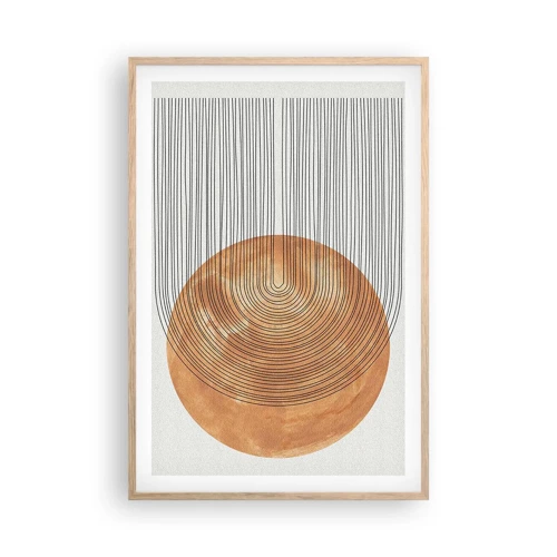 Poster in light oak frame - Sunny Composition - 61x91 cm