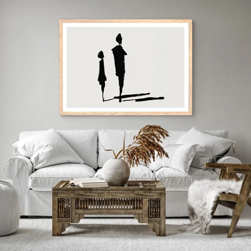 Poster in light oak frame - Surely Together? - 100x70 cm