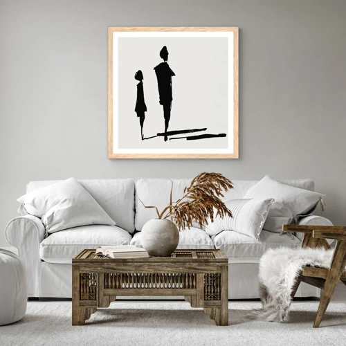 Poster in light oak frame - Surely Together? - 40x40 cm