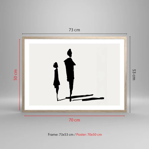 Poster in light oak frame - Surely Together? - 70x50 cm