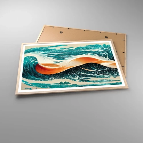 Poster in light oak frame - Surfer's Dream - 91x61 cm