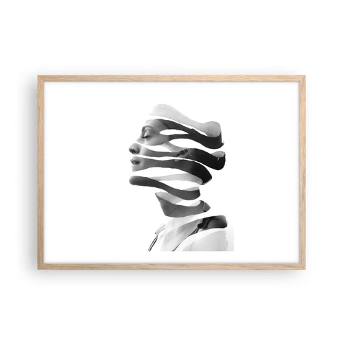 Poster in light oak frame - Surrealistic Portrait - 70x50 cm