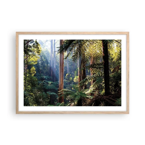 Poster in light oak frame - Tale of a Forest - 70x50 cm