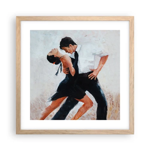 Poster in light oak frame - Tango of My Dreams - 40x40 cm
