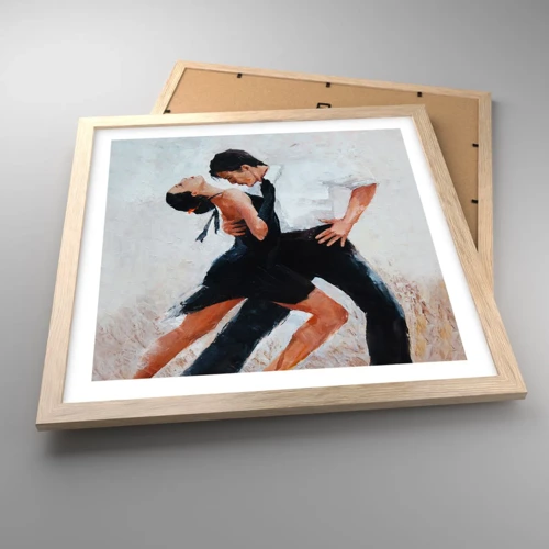 Poster in light oak frame - Tango of My Dreams - 40x40 cm