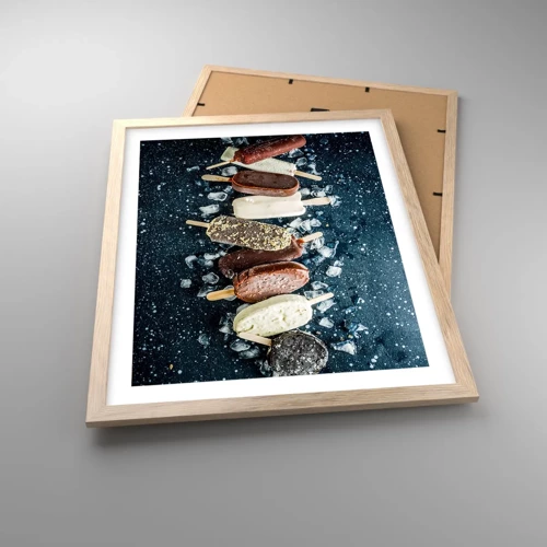 Poster in light oak frame - Taste of the Hot Summer - 40x50 cm