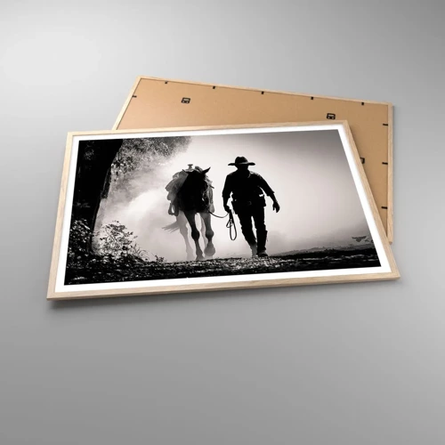 Poster in light oak frame - Texan Morning - 100x70 cm