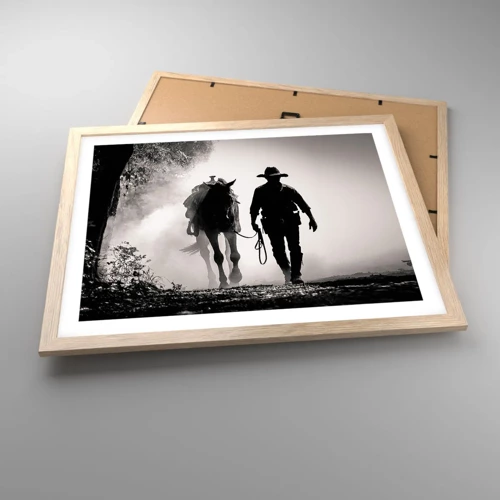 Poster in light oak frame - Texan Morning - 50x40 cm