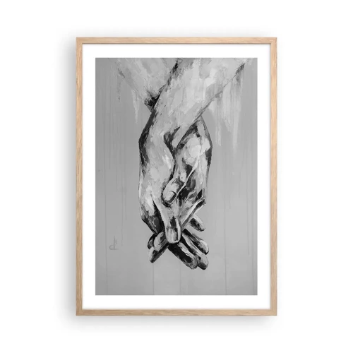 Poster in light oak frame - The Beginning… - 50x70 cm