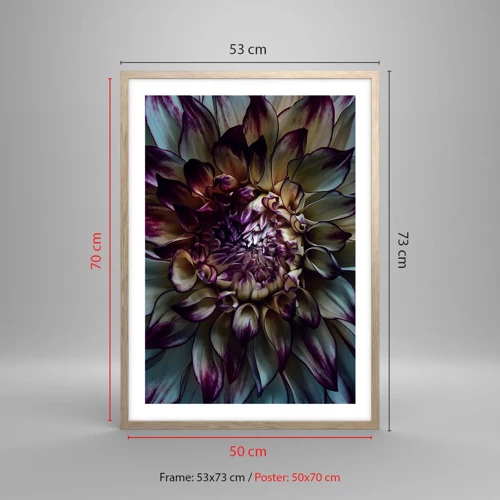 Poster in light oak frame - The Blossoming of Youth - 50x70 cm