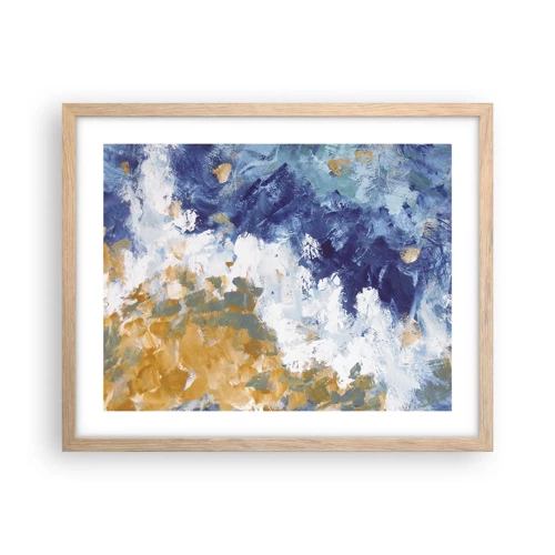 Poster in light oak frame - The Dance of Elements - 50x40 cm