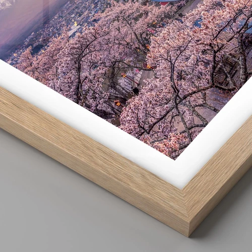 Poster in light oak frame - The Essence of Japanese Spirit - 50x50 cm