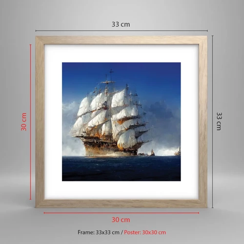 Poster in light oak frame - The Great Glory! - 30x30 cm