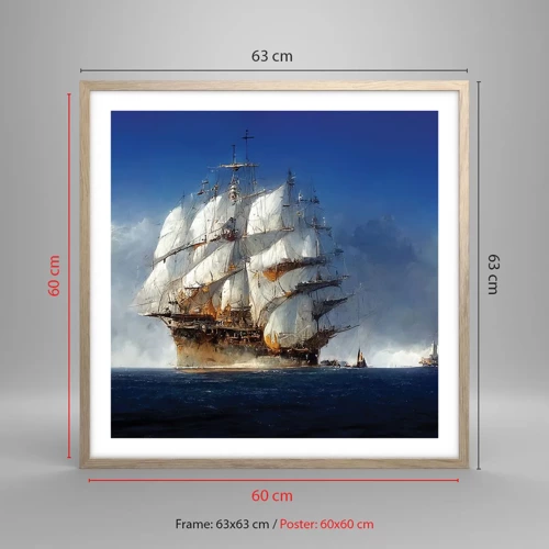 Poster in light oak frame - The Great Glory! - 60x60 cm