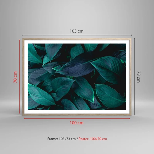 Poster in light oak frame - The Green Itself - 100x70 cm