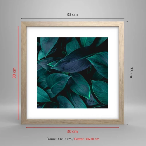 Poster in light oak frame - The Green Itself - 30x30 cm