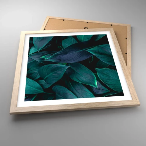 Poster in light oak frame - The Green Itself - 40x40 cm