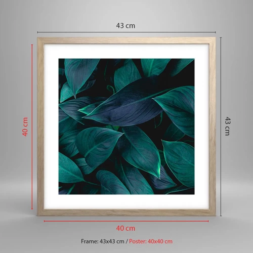 Poster in light oak frame - The Green Itself - 40x40 cm