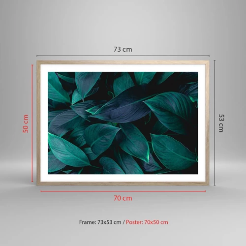 Poster in light oak frame - The Green Itself - 70x50 cm