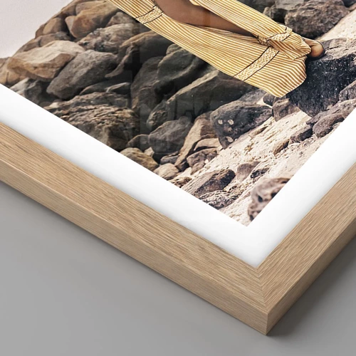 Poster in light oak frame - The Magic of Stones - 50x50 cm