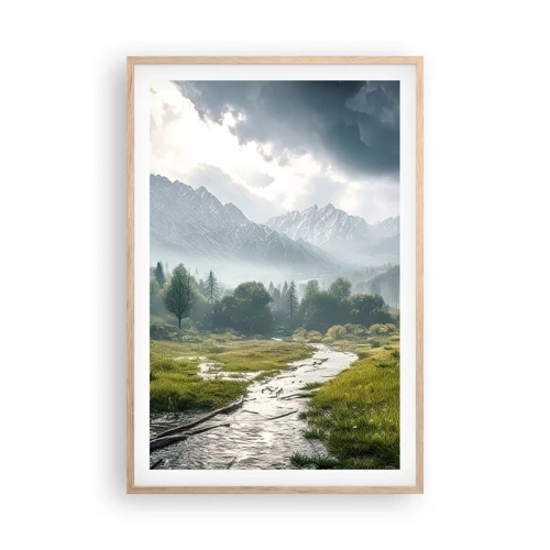 Poster in light oak frame - There And Back - 61x91 cm