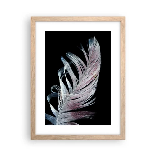 Poster in light oak frame - Think about Touch - 30x40 cm
