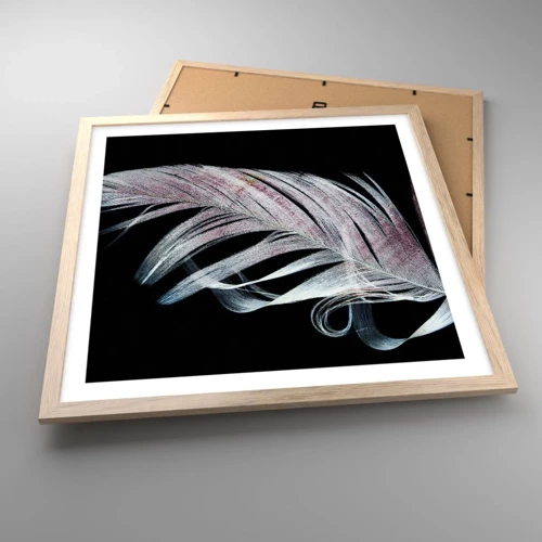 Poster in light oak frame - Think about Touch - 50x50 cm