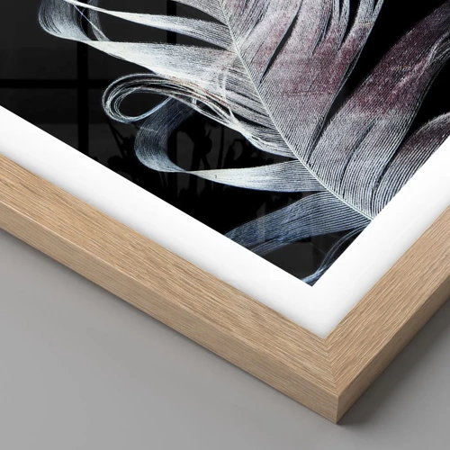 Poster in light oak frame - Think about Touch - 91x61 cm