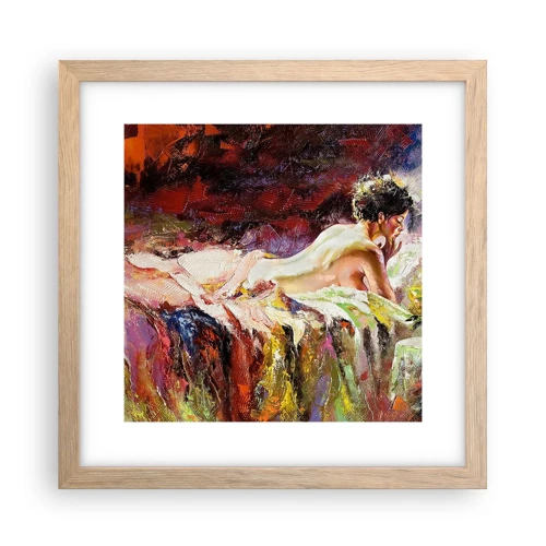 Poster in light oak frame - Thoughtful Venus - 30x30 cm