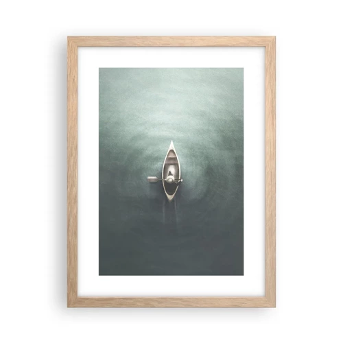 Poster in light oak frame - Through Moon Lake - 30x40 cm