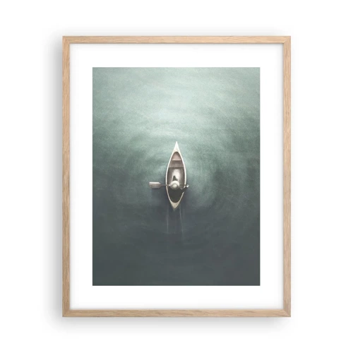 Poster in light oak frame - Through Moon Lake - 40x50 cm