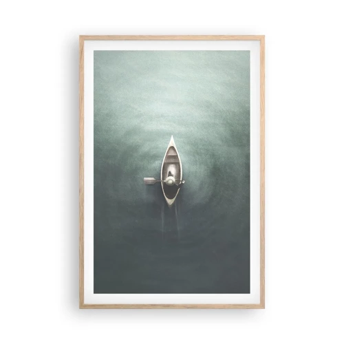 Poster in light oak frame - Through Moon Lake - 61x91 cm