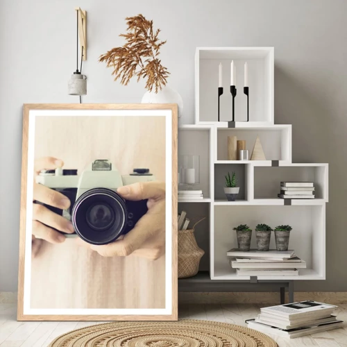 Poster in light oak frame - To Know More… - 50x70 cm